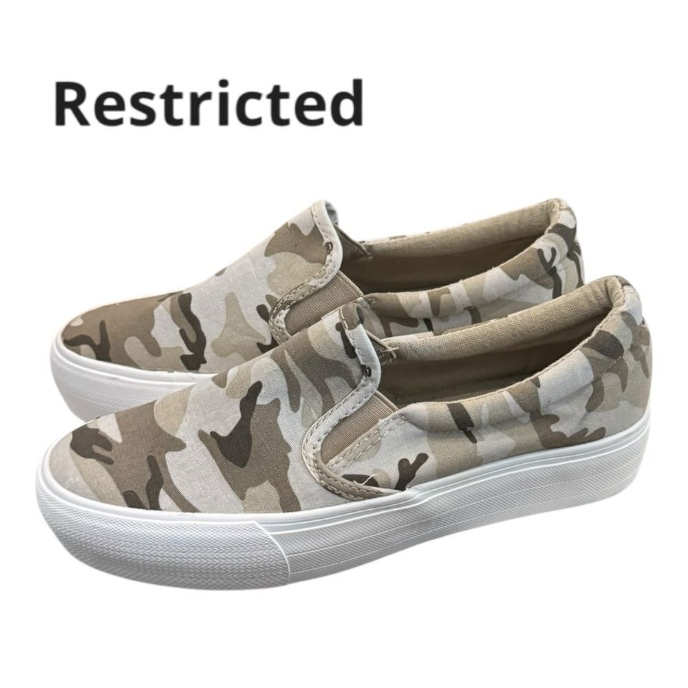 Restricted Camo Camouflage Slip-On Sneakers 8